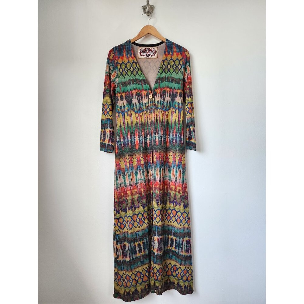 Amma multicolor tie dye knit duster cardigan S